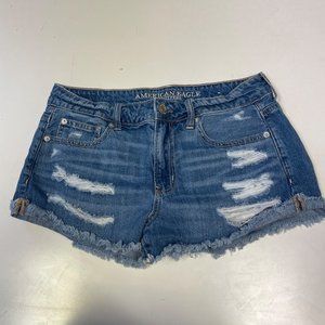 American Eagle Outfitters Tomgirl Shortie Jean Shorts